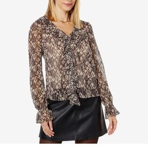 Ted Baker

Bertei Ruffle Blouse with Metal Ball Trim ,Size 2 Uk (4-6 US)